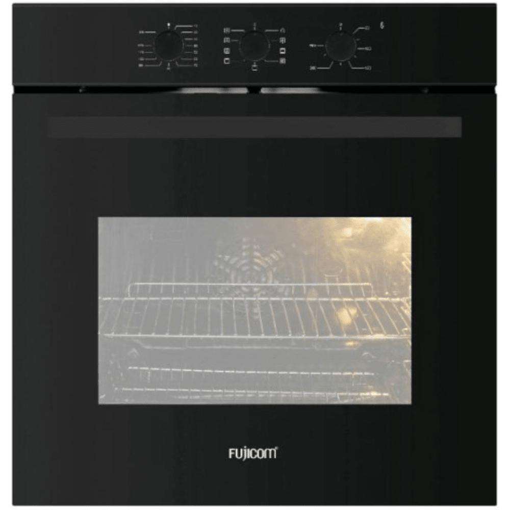 תנור אפייה בנוי מכני 73 ליטר 8 תוכניות Fujicom FJ-BIOV980 - זכוכית שחורה - K.B.V