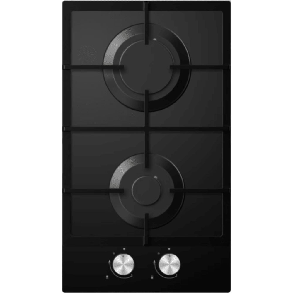 כיריים גז דומינו 2 להבות Electra ELGB30D35 - גימור זכוכית שחורה - K.B.V