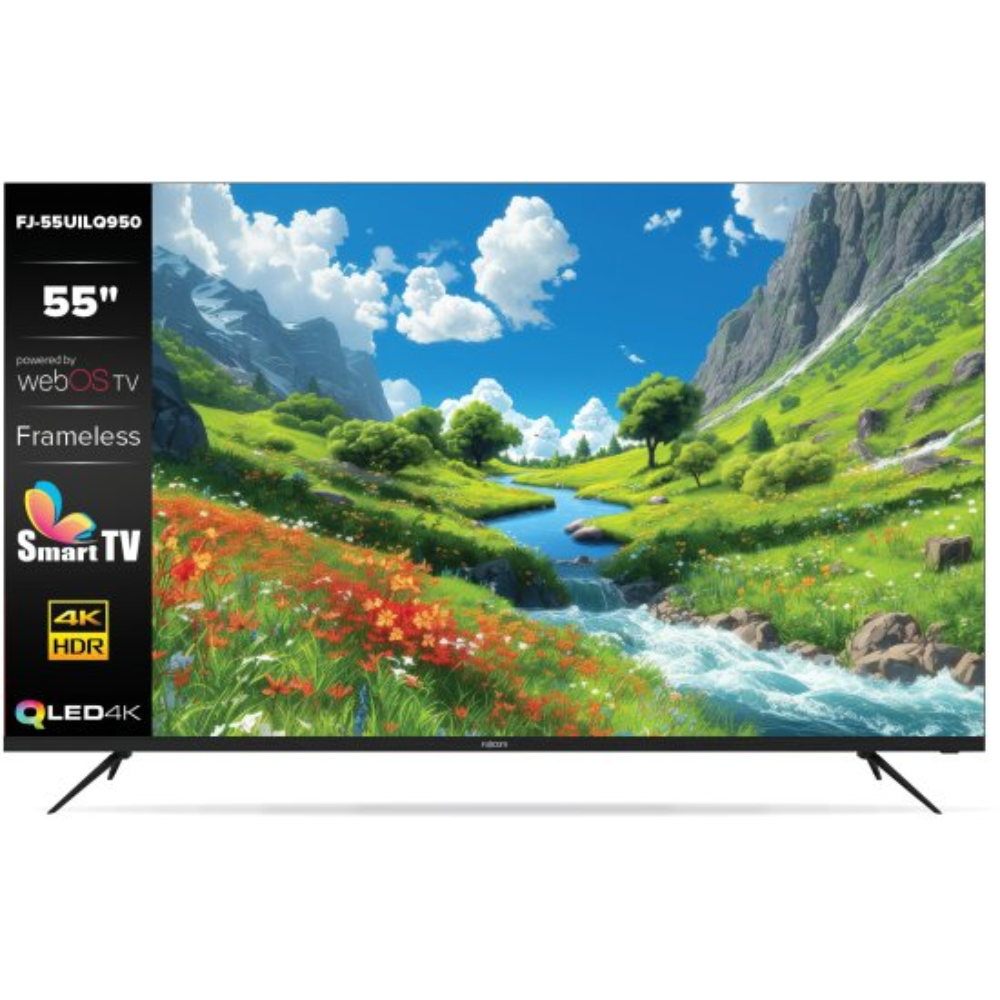 טלויזיה חכמה ללא מסגרת Fujicom 4K UHD QLED 55'' FJ-55UILQ950 - K.B.V