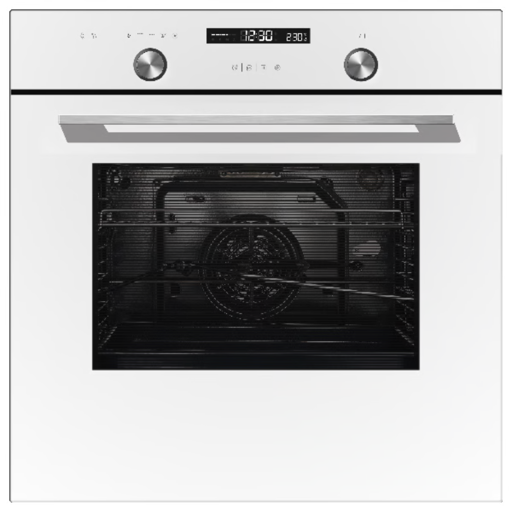 תנור אפייה בנוי 70 ליטר לבן דגם SAUTER SBI 640| אחריות יבואן רשמי