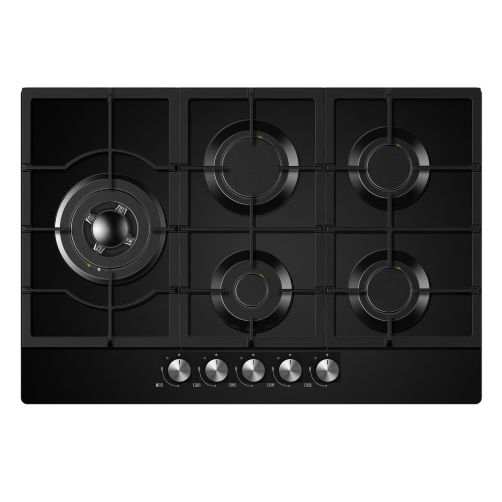 כיריים סאוטר זכוכית SHG7506 שחור 75 סמ 5 להבות Sauter - אחריות יבואן רשמי