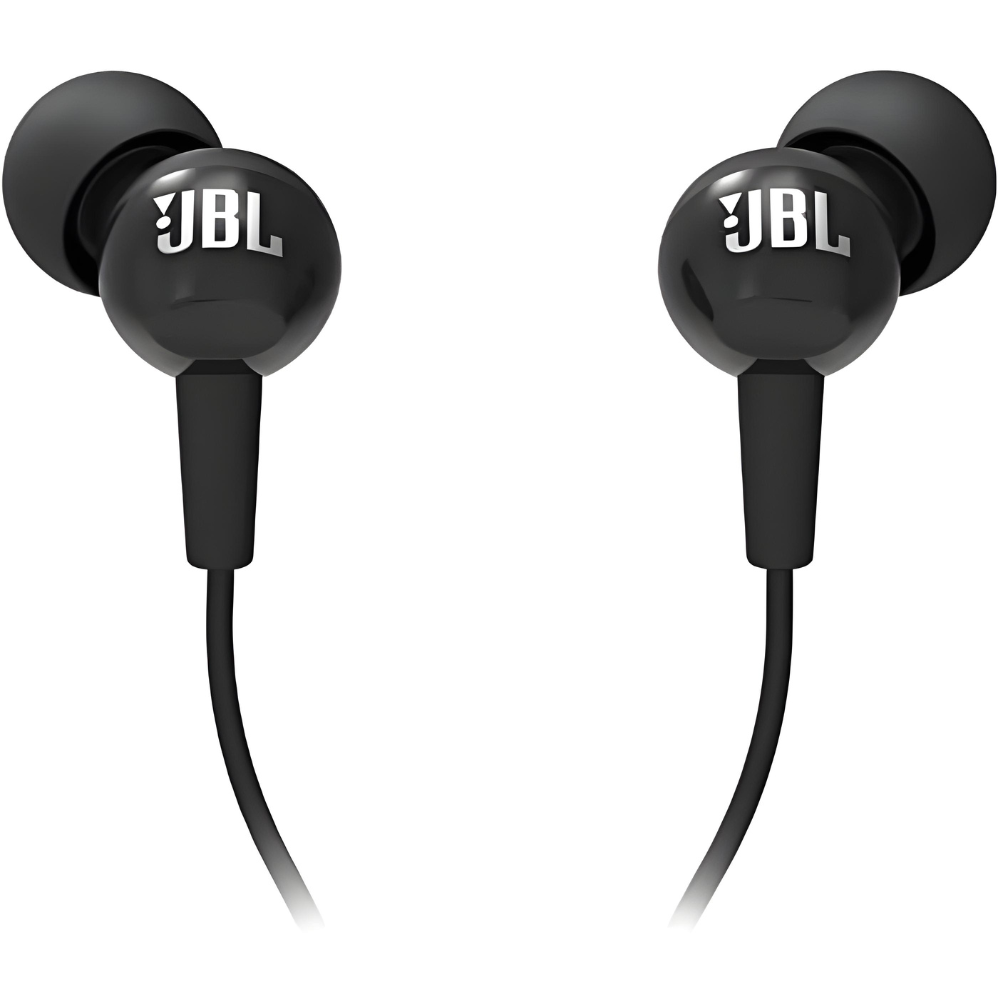 אוזניות חוטיות עם מיקרופון JBL C100SIUBLK - צבע שחור שנה אחריות ע"י - יבואן הרשמי