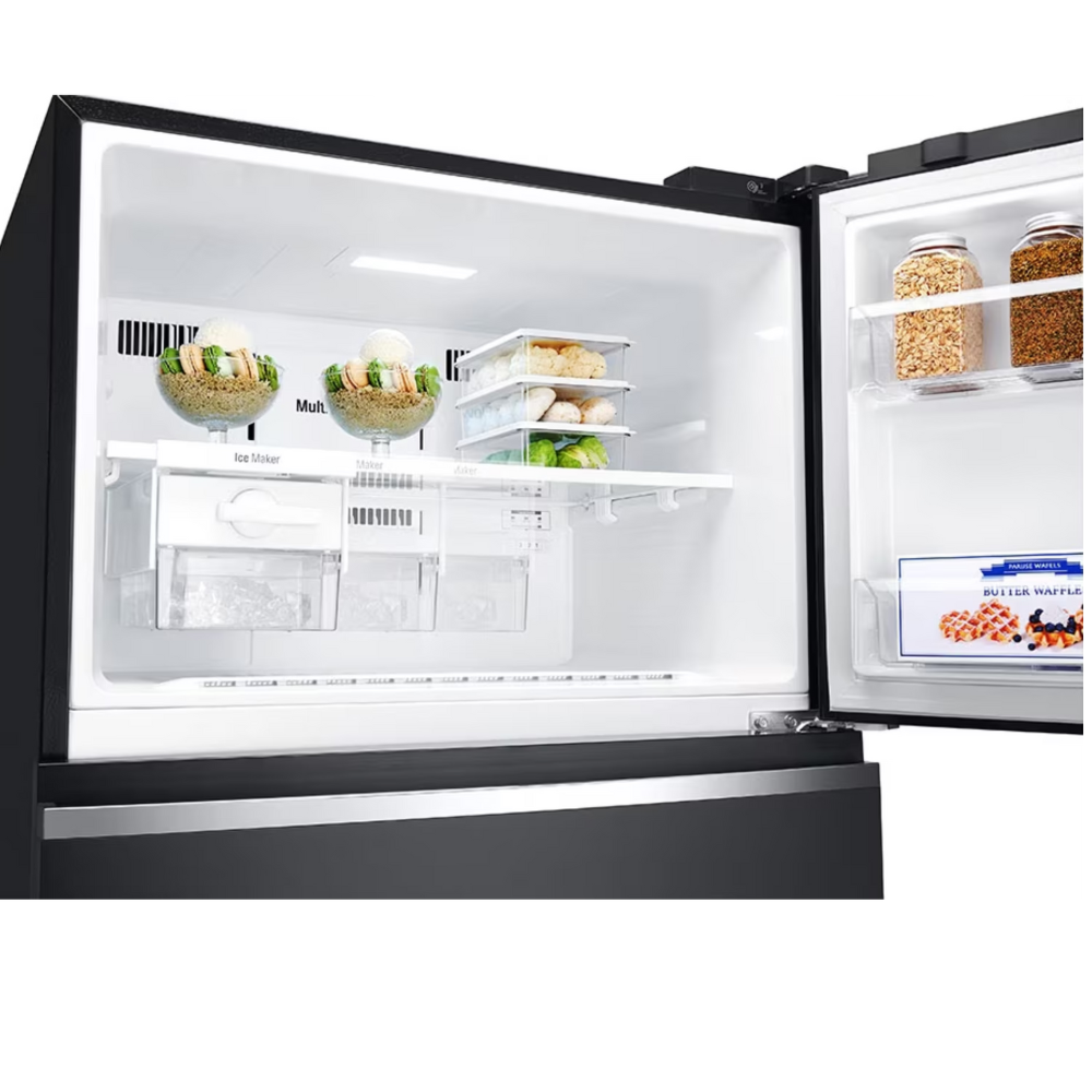 מקרר מקפיא עליון 506 ליטר LG GR-M6781BU - גימור זכוכית שחורה - יבואן רשמי