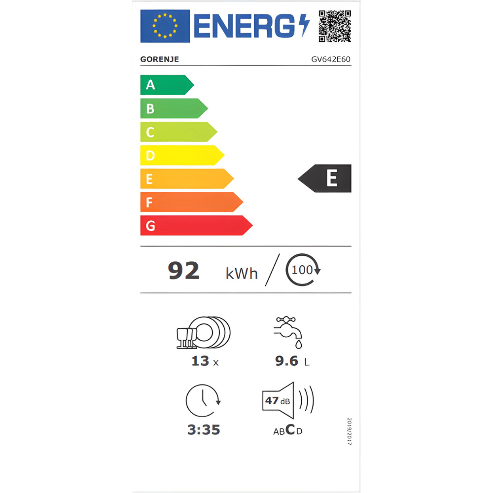 מדיח כלים אינטגרלי 13 מערכות כלים Gorenje GV642E60 - K.B.V