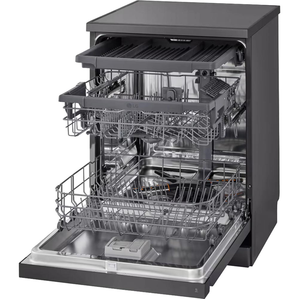 מדיח כלים רחב 14 מערכות כלים LG DFC513FM - גימור נירוסטה מושחרת - יבואן רשמי