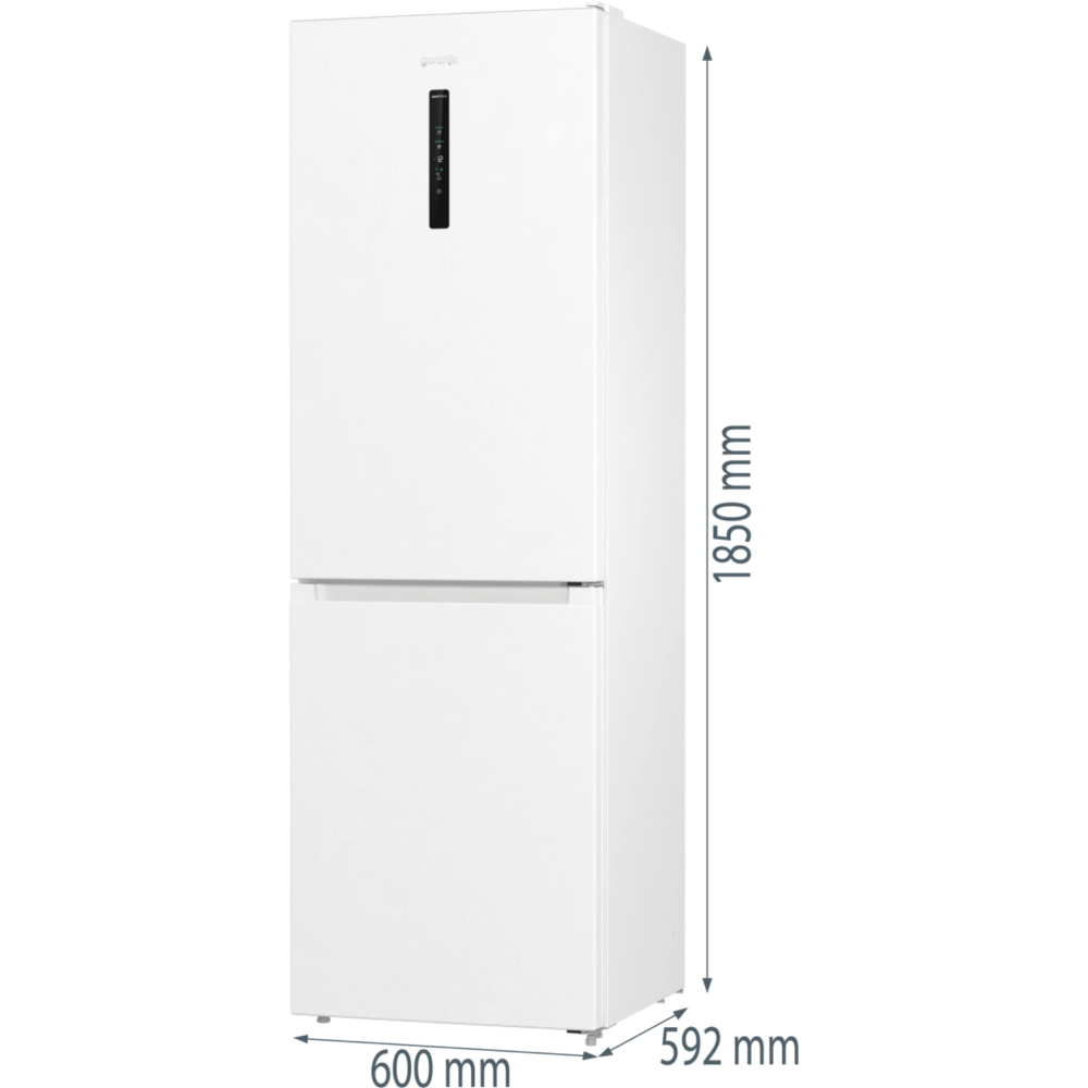 מקרר מקפיא תחתון 300 ליטר נטו Gorenje NRK6192AW4 - גימור לבן - יבואן רשמי