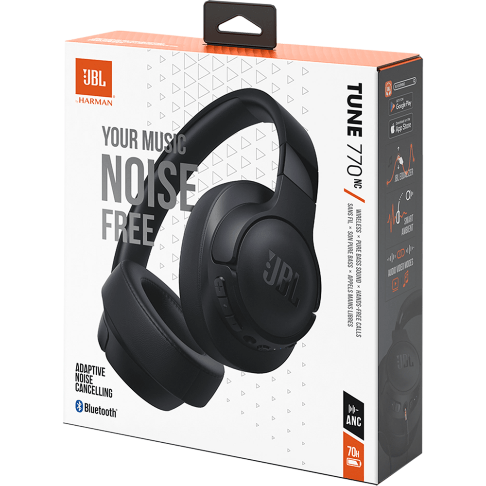 אוזניות קשת אלחוטיות JBL Tune 770NC ANC - צבע שחור - K.B.V