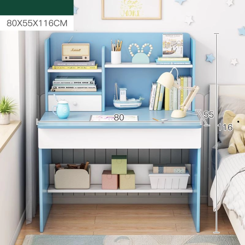 ספרייה שולחן מחשב כתיבה לחדר ילדים Rosso Italy RSM-2014 - צבע כחול - יבואן רשמי