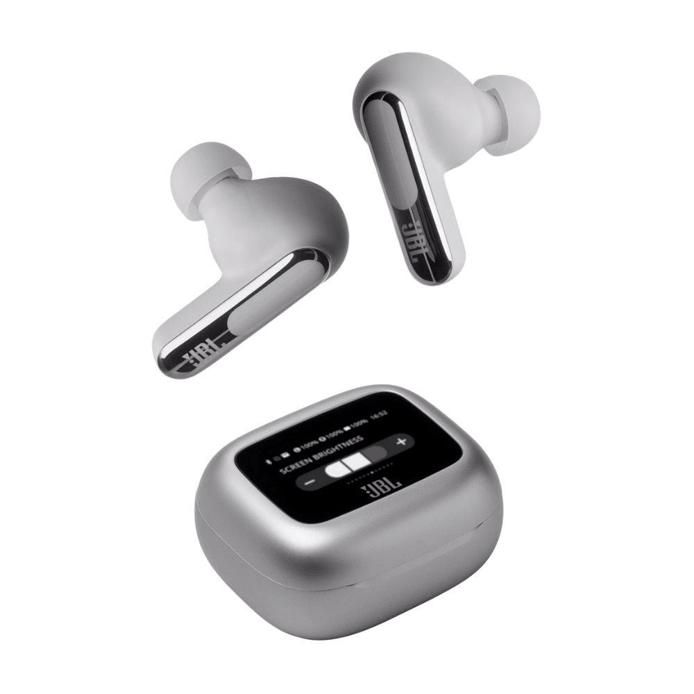 אוזניות אלחוטיות עם מארז טעינה חכם JBL Live Beam 3 TWS ANC IP55 - צבע כסוף - K.B.V