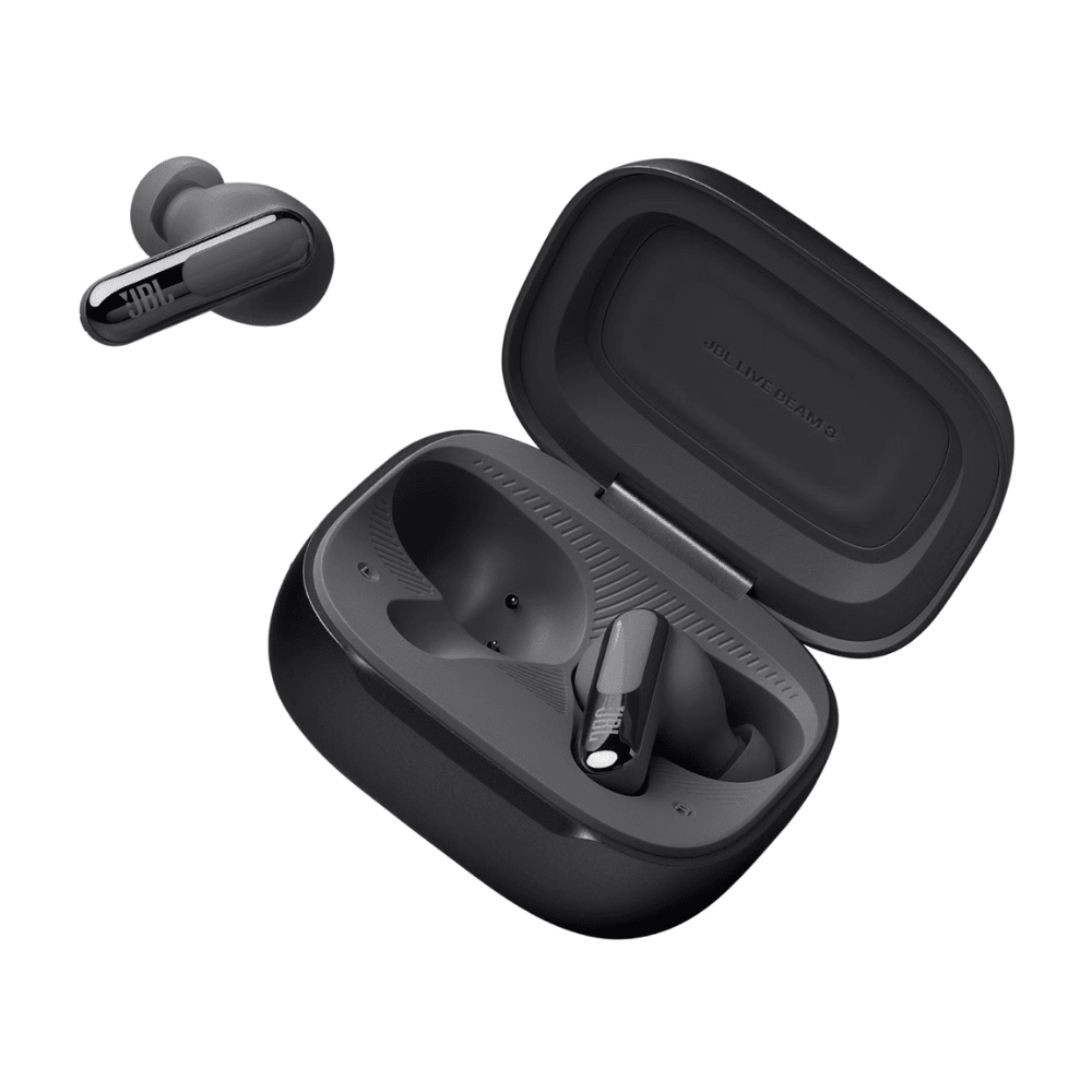 אוזניות אלחוטיות עם מארז טעינה חכם JBL Live Beam 3 TWS ANC IP55 - צבע שחור - K.B.V