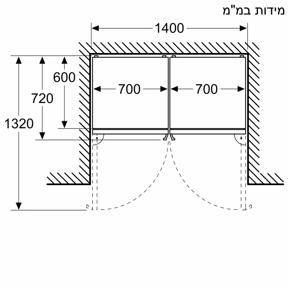 מקרר בוש Bosch מקפיא תחתון רוחב 70 ס”מ KGN49VXCT נירוסטה מושחרת - יבואן רשמי