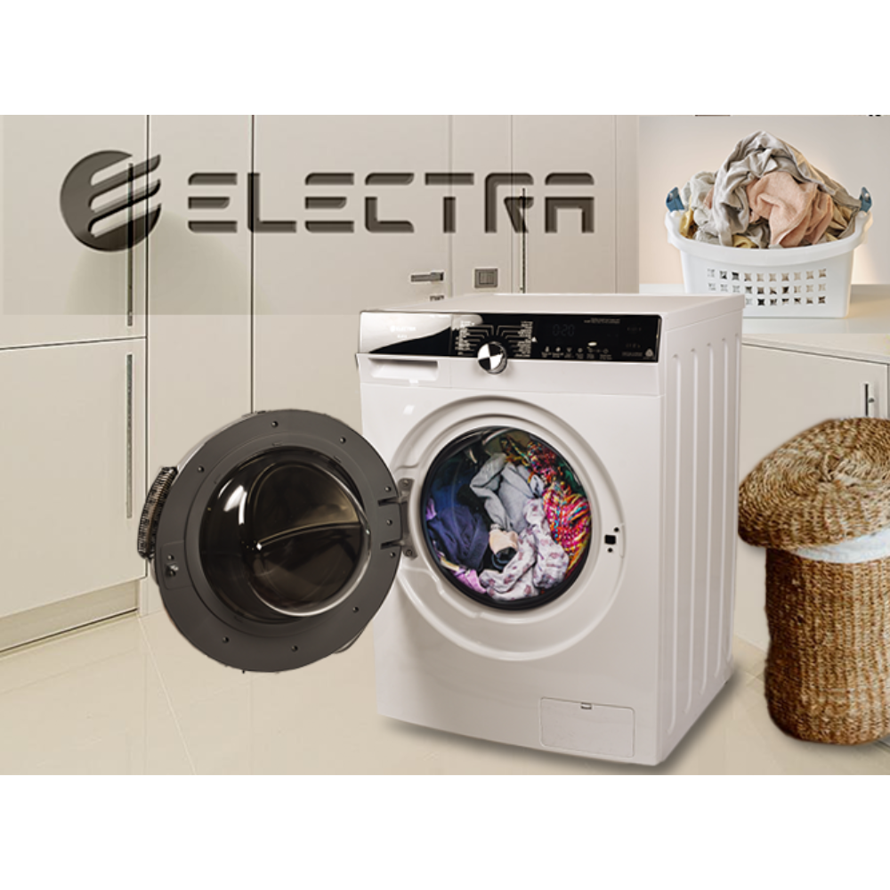 מכונת כביסה פתח חזית 12 ק"ג Electra EL1214 במהירות 1400 סל"ד - צבע לבן