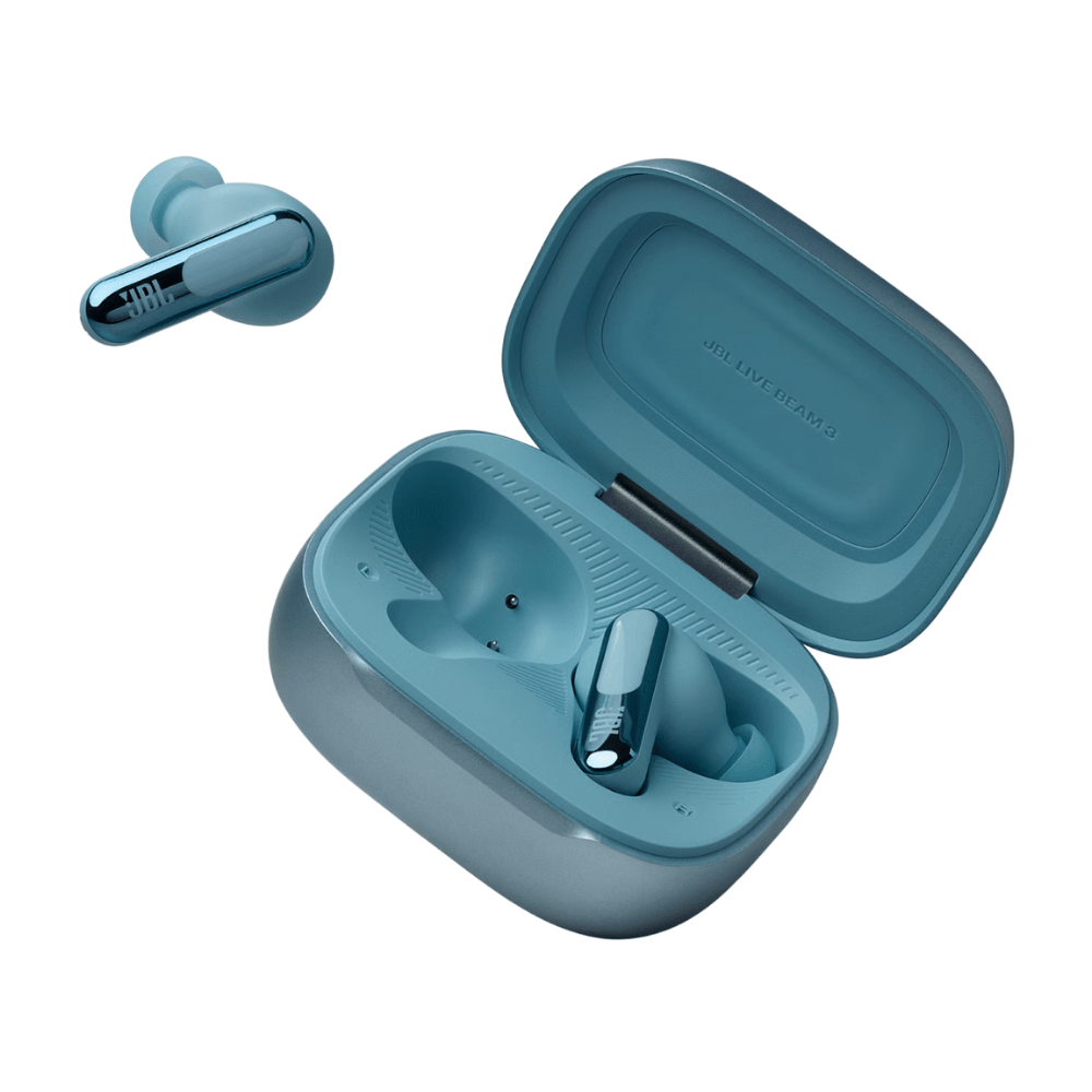 אוזניות אלחוטיות עם מארז טעינה חכם JBL Live Beam 3 TWS ANC IP55 - צבע כחול - K.B.V