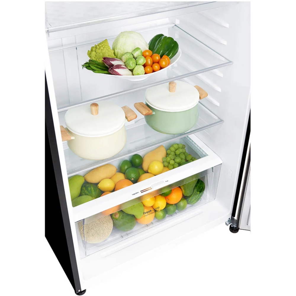 מקרר מקפיא עליון 506 ליטר LG GR-M6781BU - גימור זכוכית שחורה - יבואן רשמי