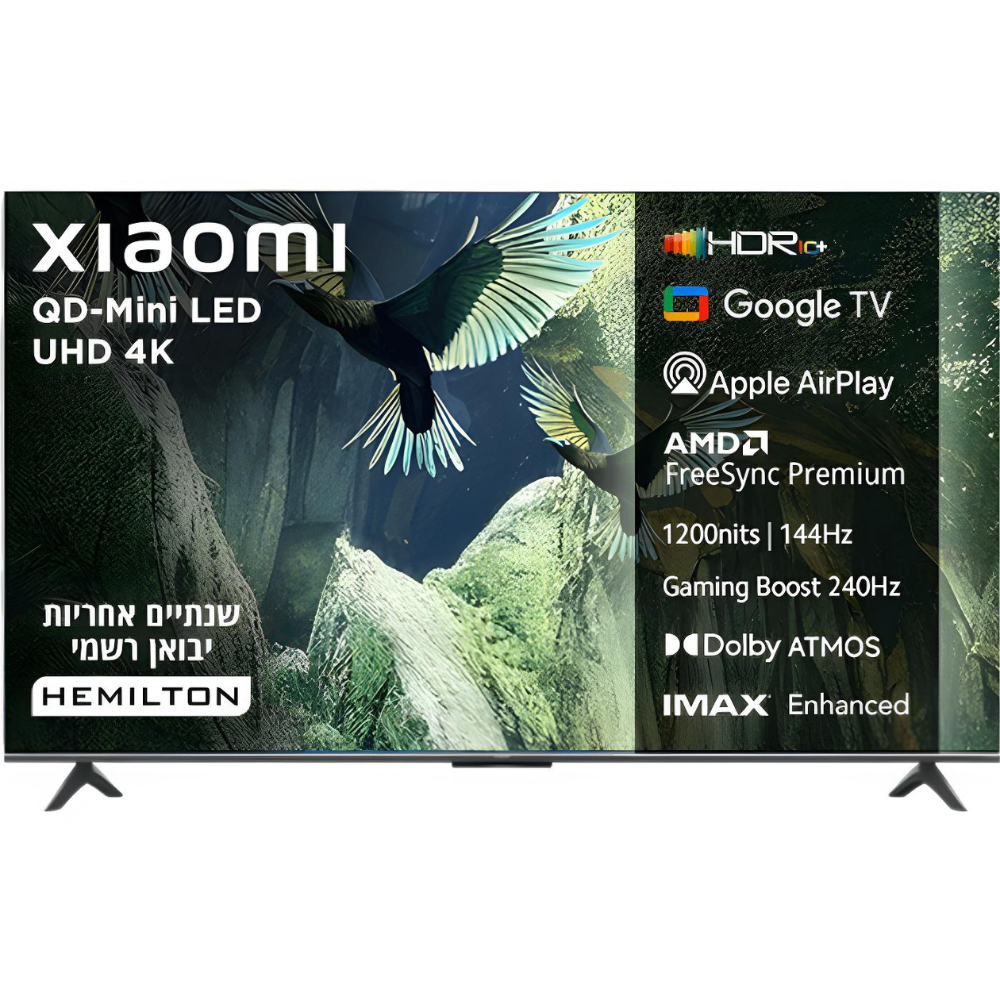טלוויזיה חכמה Xiaomi 65" TV S Mini 2025 QD-Mini LED 4K L65MA-SPLME - יבואן רשמי