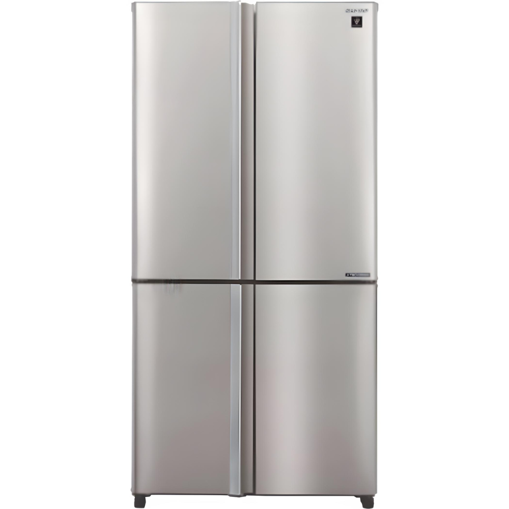 מקרר 4 דלתות מקפיא תחתון 611 ליטר נטו Sharp SJ-9270-IN עם התקן שבת מובנה - גימור נירוסטה - יבואן רשמי