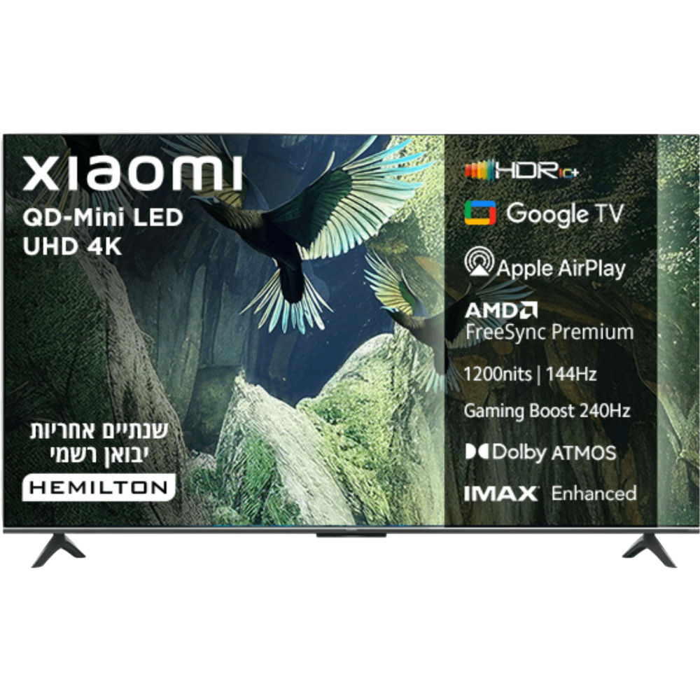 טלוויזיה חכמה Xiaomi 75" TV S Mini 2025 QD-Mini LED 4K L75MA-SPLME - יבואן רשמי