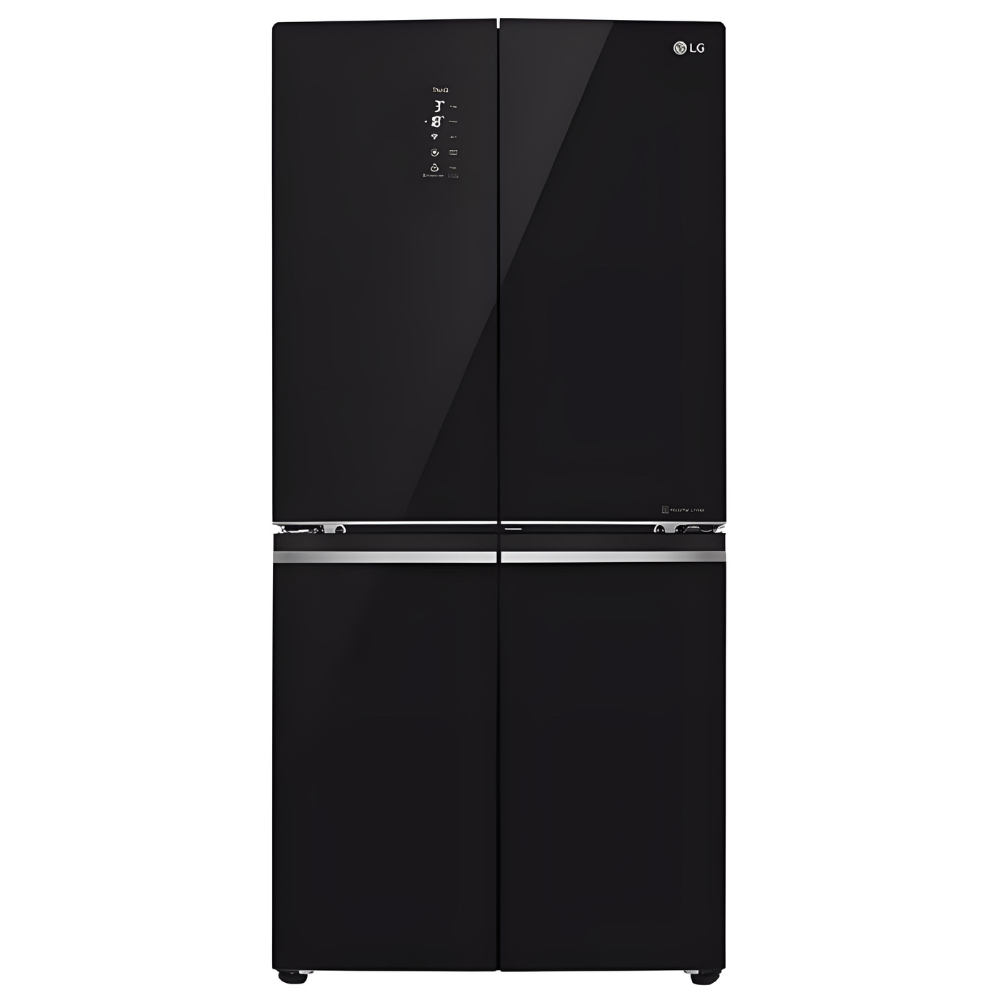 מקרר 4 דלתות - 530 ליטר LG GR-608BEDID זכוכית שחורה - יבואן רשמי