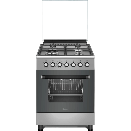 תנור משולב גז נירוסטה Sol GSX66/MFT - שנה אחריות ע"י היבואן הרשמי