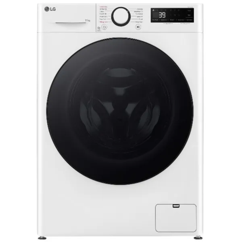 מכונת כביסה פתח חזית 11 ק"ג דגם LG WF11114WBB לבן 1400 סל"ד