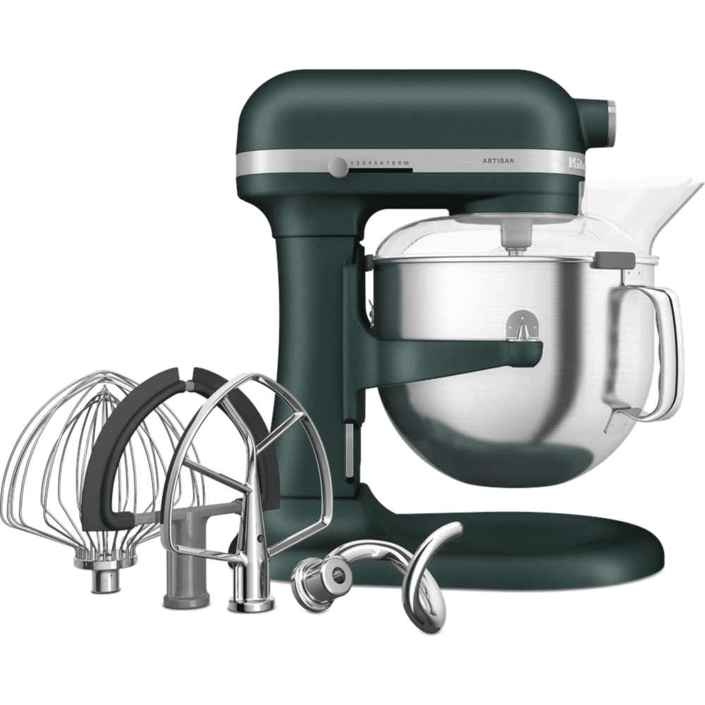מיקסר עם קערת נירוסטה 6.6 ליטר KitchenAid Plus 5KSM70SHXEPP - צבע ירוק בקבוק - K.B.V