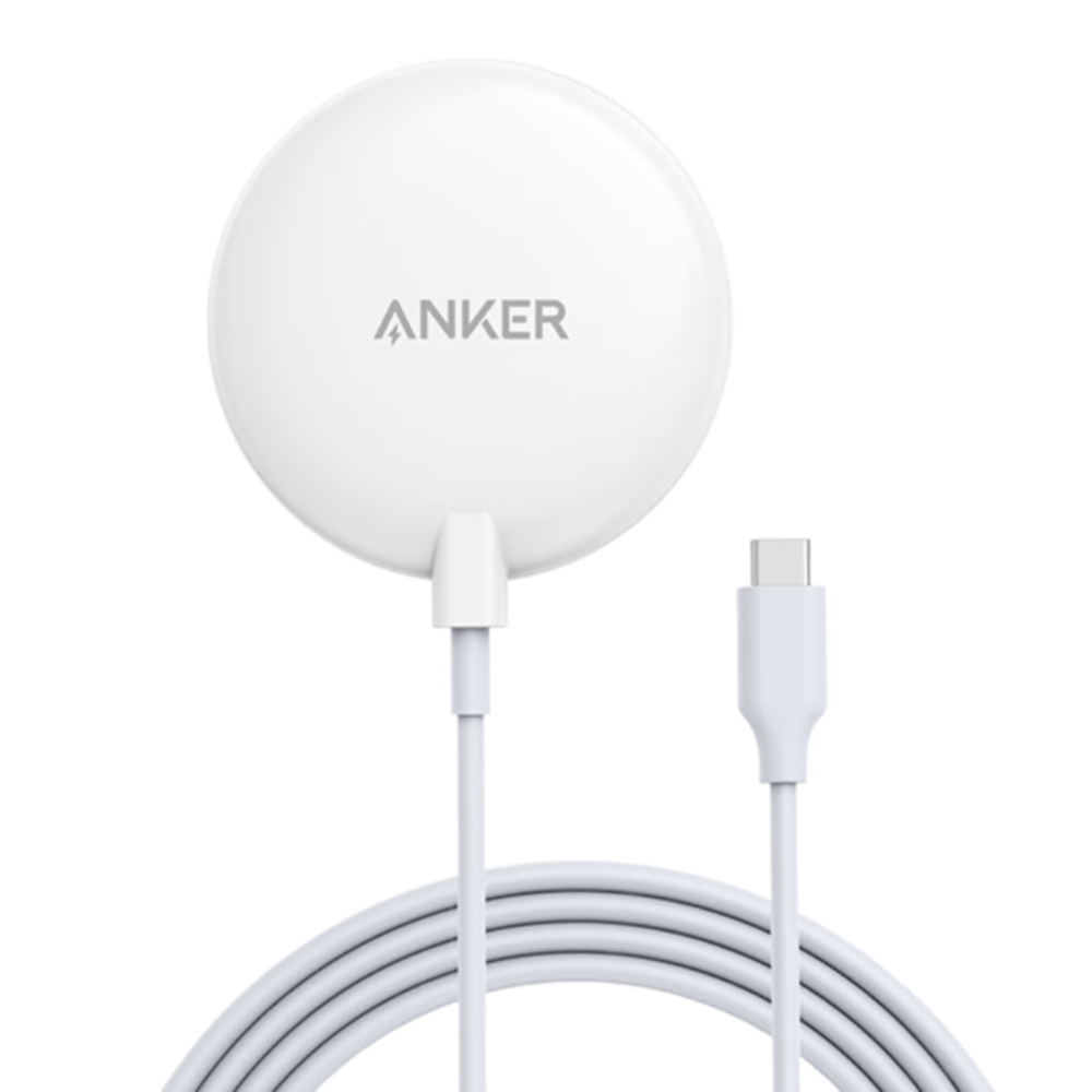 מטען אלחוטי Anker PowerWave Magnetic Pad - צבע לבן אחריות ע"י - יבואן הרשמי