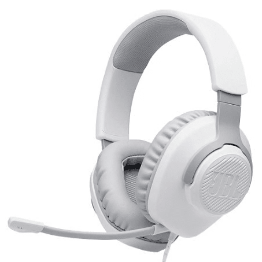 אוזניות גיימינג JBL Quantum 100 - צבע לבן - K.B.V