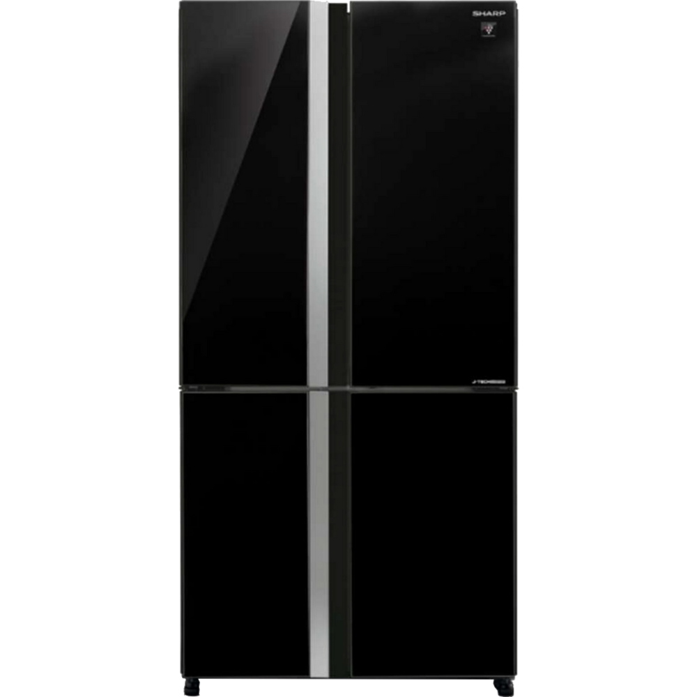מקרר 4 דלתות 611 ליטר נטו Sharp SJ-FSRN87BK - גימור זכוכית שחורה - יבואן רשמי