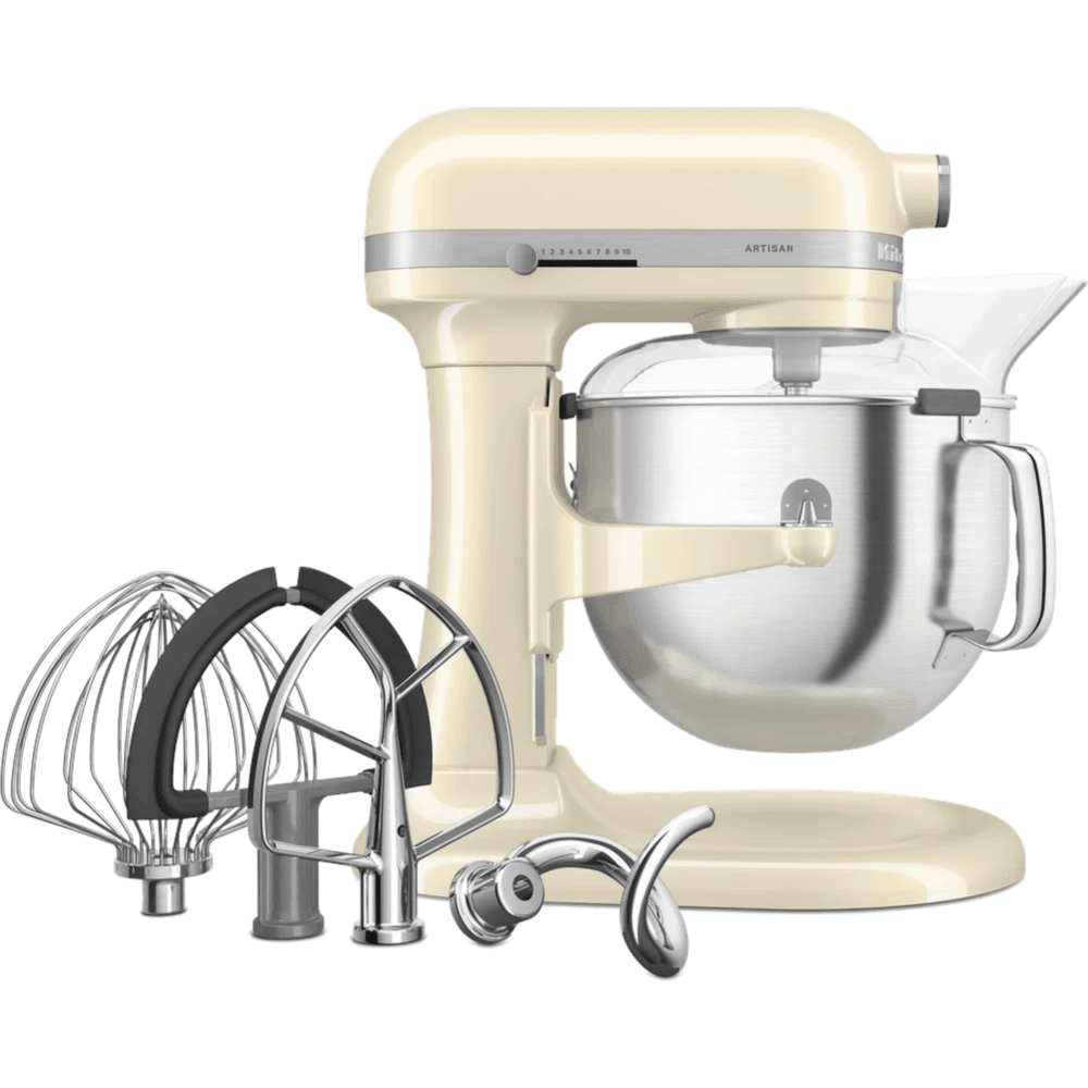 מיקסר עם קערת נירוסטה 6.6 ליטר KitchenAid Plus 5KSM70SHXEAC - צבע שקד - K.B.V