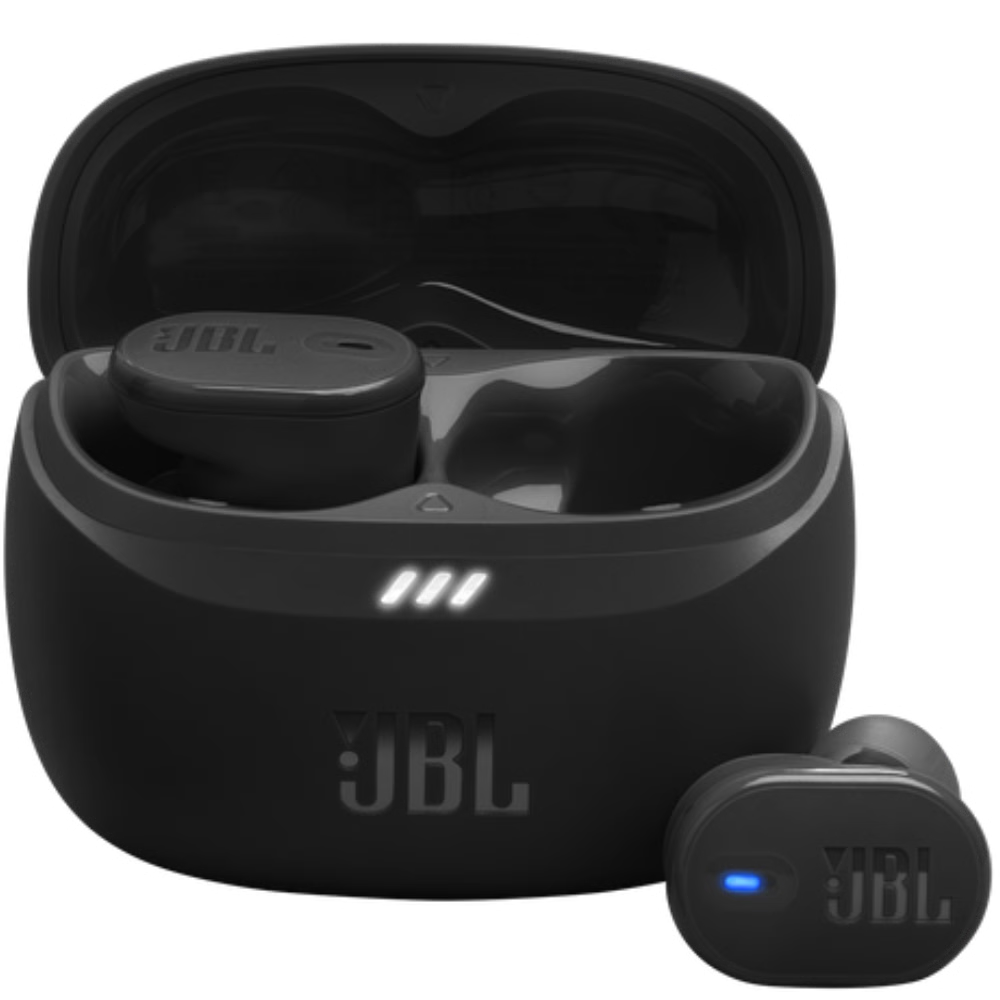 אוזניות אלחוטיות JBL Tune Buds 2 - צבע שחור שנה אחריות ע"י - יבואן הרשמי