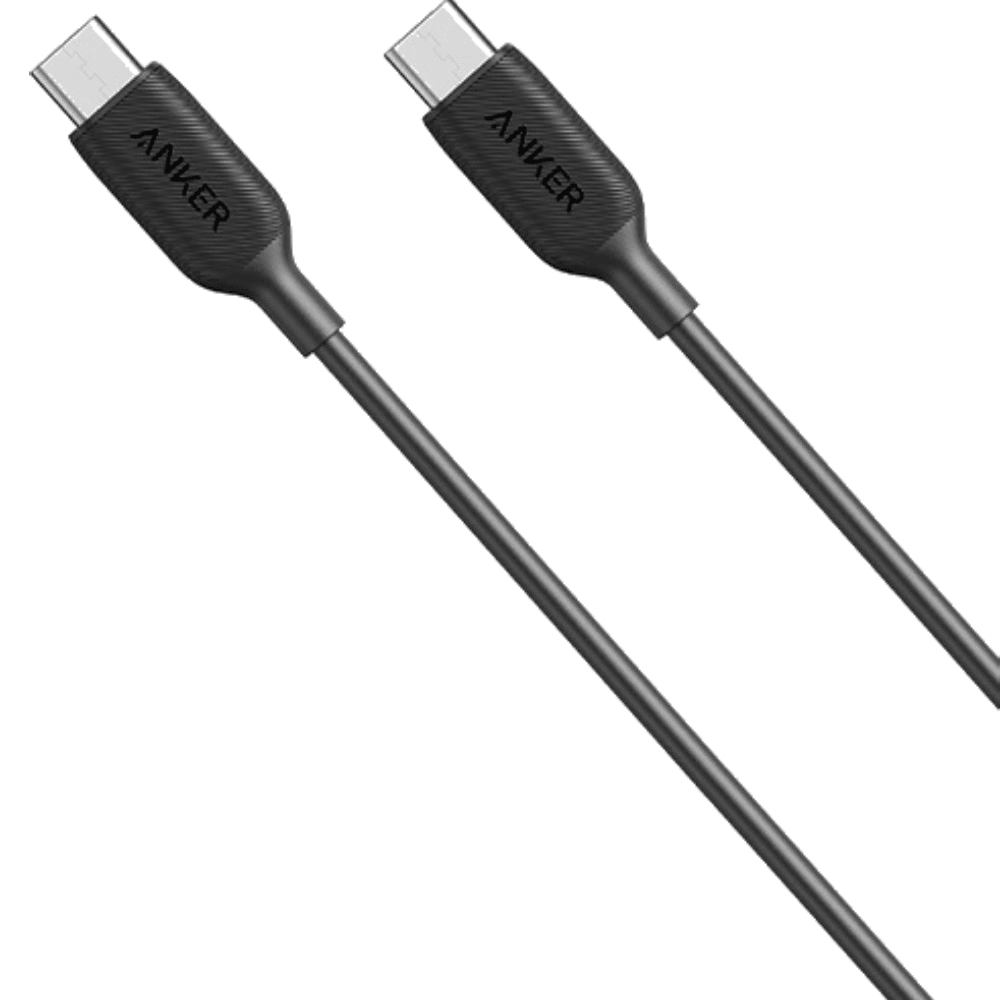 כבל 1 מטר Anker Powerline USB-C to USB-C 60W - צבע שחור - K.B.V