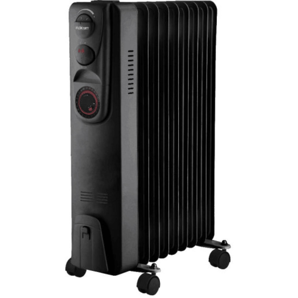 רדיאטור 11 צלעות עם שעון שבת מובנה Fujicom 2500W - צבע שחור - K.B.V