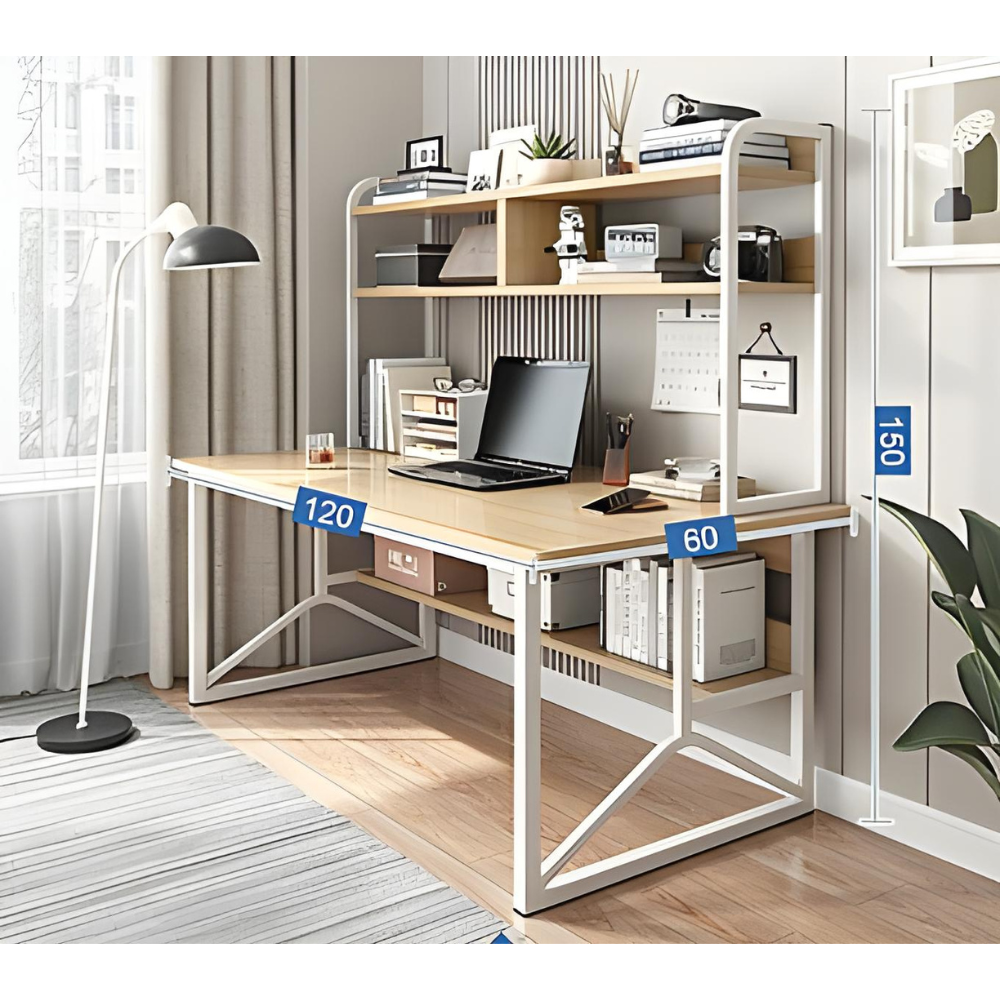 שולחן מחשב ענק ברוחב 120 ס"מ Rosso Italy RSM-2046 לבן - יבואן רשמי