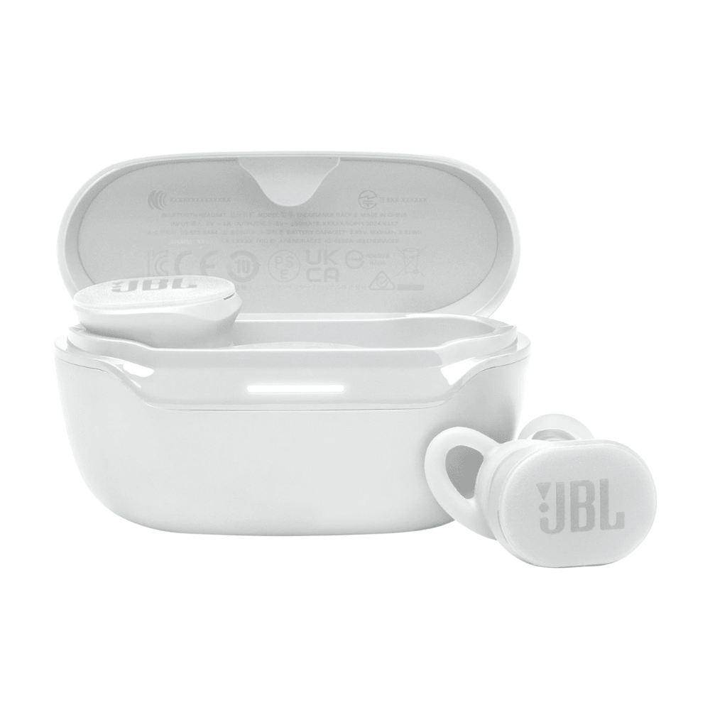 אוזניות ספורט אלחוטיות JBL Endurance Race 2 ANC TWS IP68 - צבע לבן - K.B.V