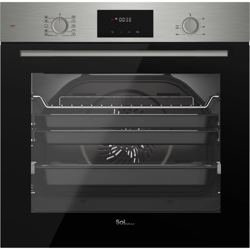 תנור אפייה בנוי 72 ליטר דיגיטלי 60 ס"מ Sol HO-1805 Diamond Air Fry - צבע נירוסטה שנה אחריות יבואן הרשמי