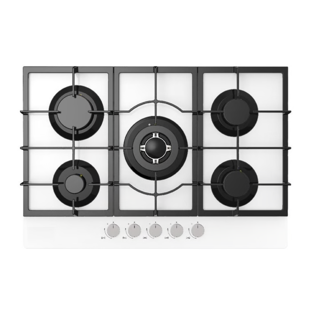 כיריים Electra יבואן רשמי 100119/8800 זכוכית לבנה 5 להבות - אחריות - יבואן רשמי