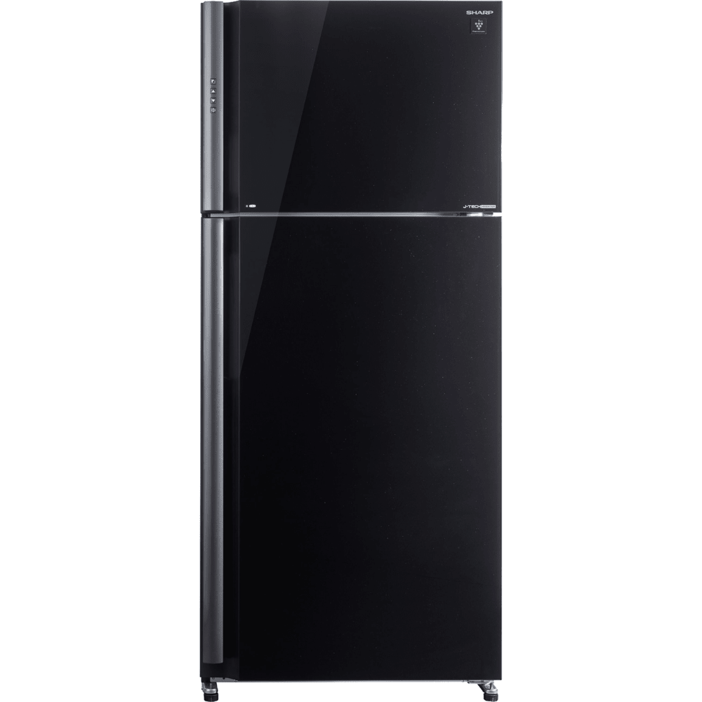 מקרר מקפיא עליון 588 ליטר נטו Sharp SJ-GPRN75D-BK - גימור זכוכית שחורה - K.B.V