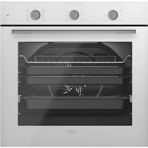 תנור אפייה בנוי 73 ליטר 60 ס"מ Sol Diamond HO-1705W Air Fry - צבע לבן - K.B.V