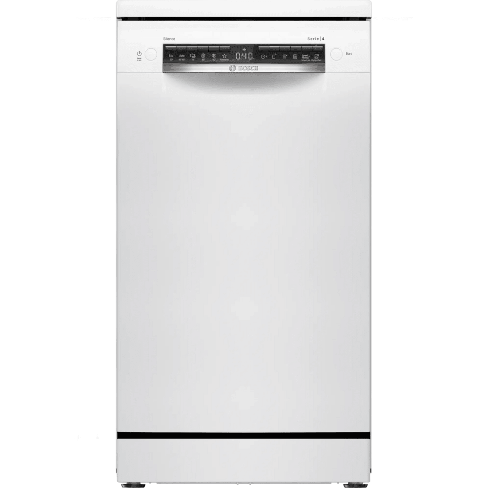 מדיח כלים צר 45 ס"מ 10 מערכות כלים Bosch SPS4HKW49E - צבע לבן , תוצרת פולין - K.B.V