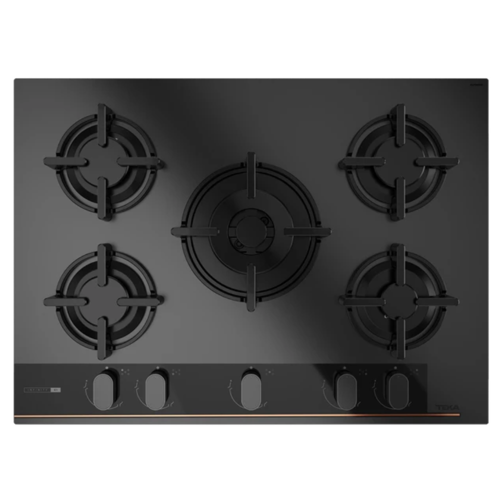 כיריים גז 5 להבות זכוכית שחור מט GBC-75G1 TEKA - יבואן רשמי