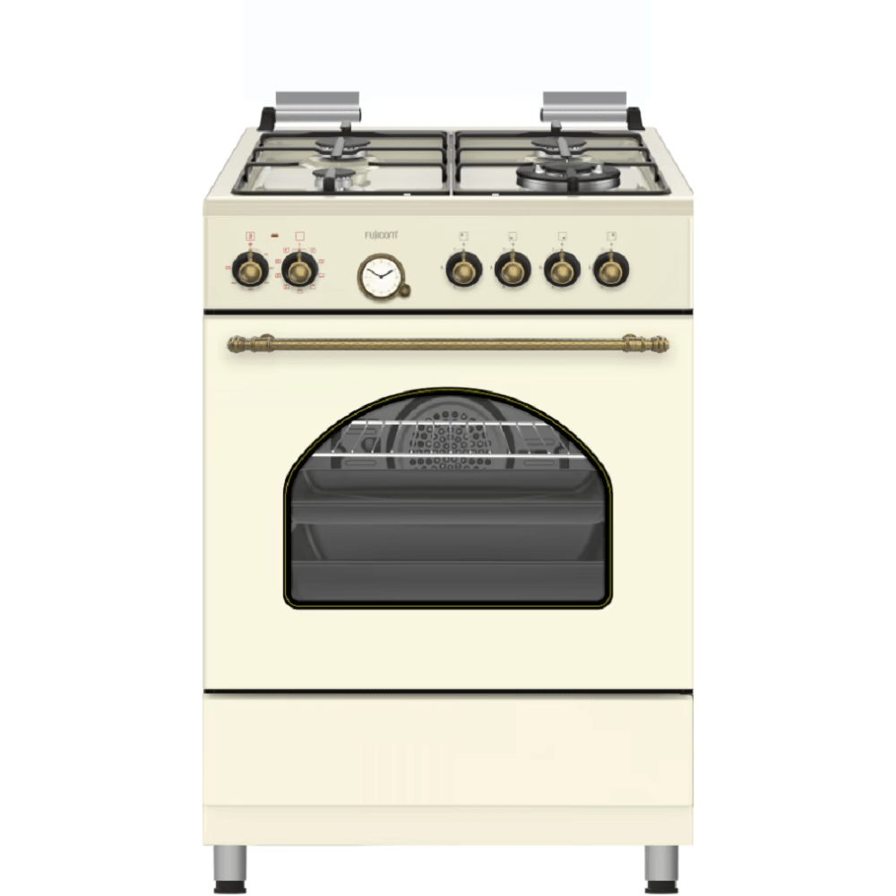 תנור משולב כיריים פוג’יקום Fujicom FJ-FSRT60BG גימור שמנת - K.B.V