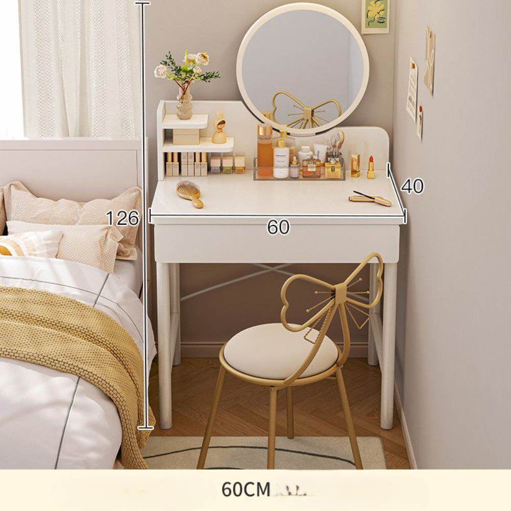 שידת איפור עם מראה רוחב 60 ס"מ דגם RSM-1014 מבית ROSSO ITALY צבע לבן - יבואן רשמי