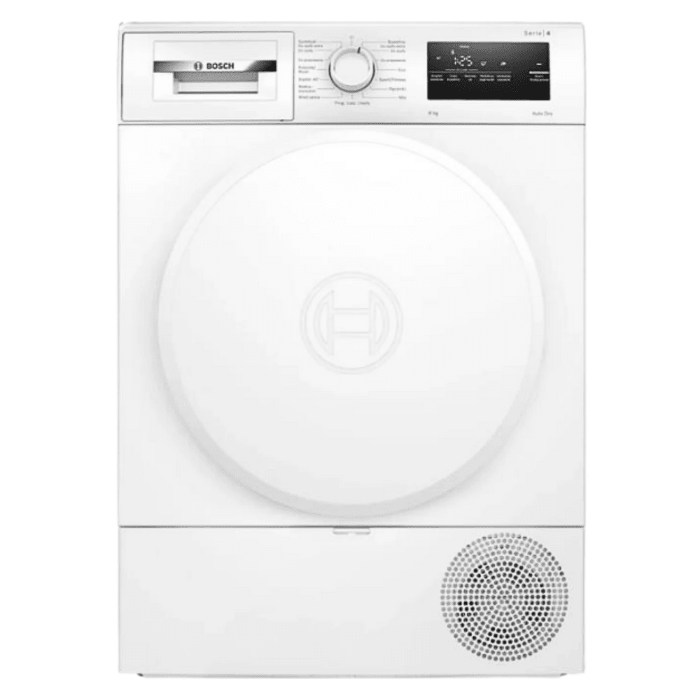 מייבש כביסה פתח חזית 8 ק"ג Bosch HEAT PUMP WTH83277PL - צבע לבן - K.B.V