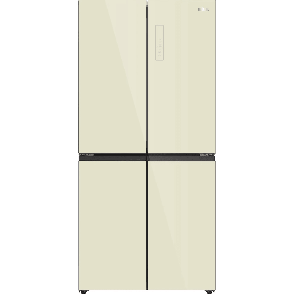 מקרר 4 דלתות - 601 ליטר General GE665GC זכוכית קרם - K.B.V