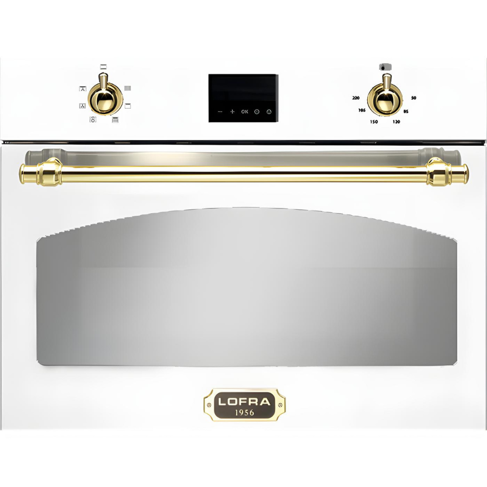 מיקרוגל בנוי בעיצוב כפרי Lofra FMRBP66ME תוצרת איטליה - צבע לבן עם פירזול זהב אחריות ע"י - יבואן הרשמי