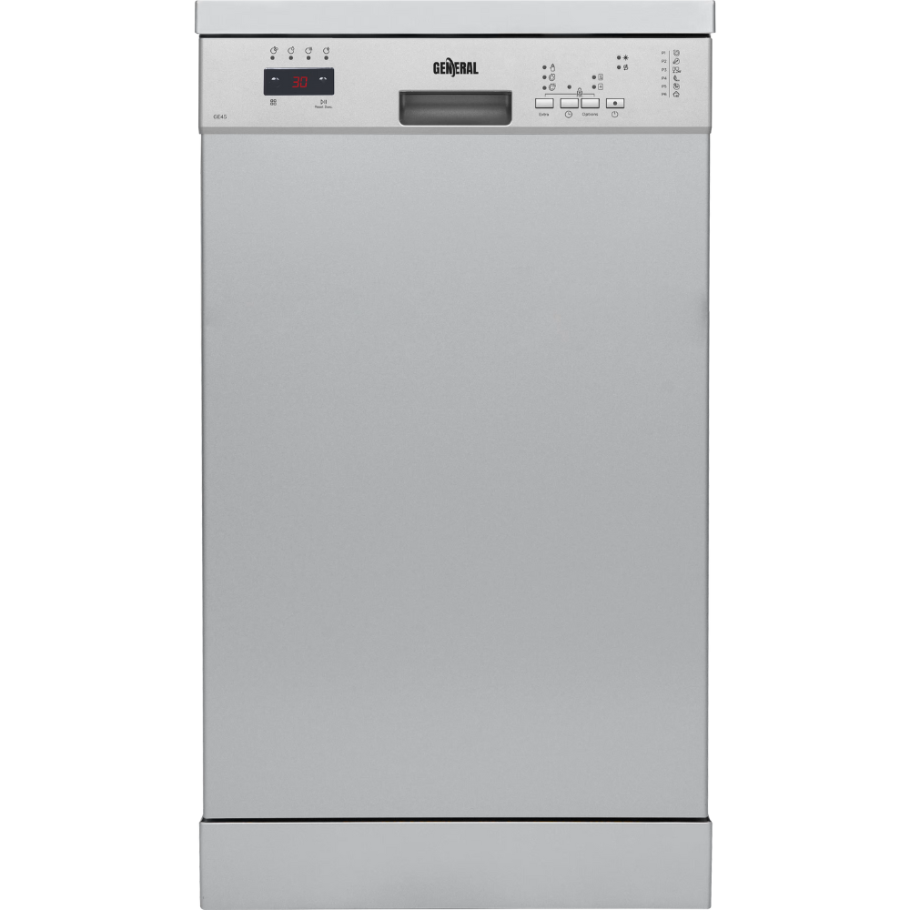 מדיח כלים עומד 45 ס"מ ג'נרל דגם GE45 כסוף - יבואן רשמי