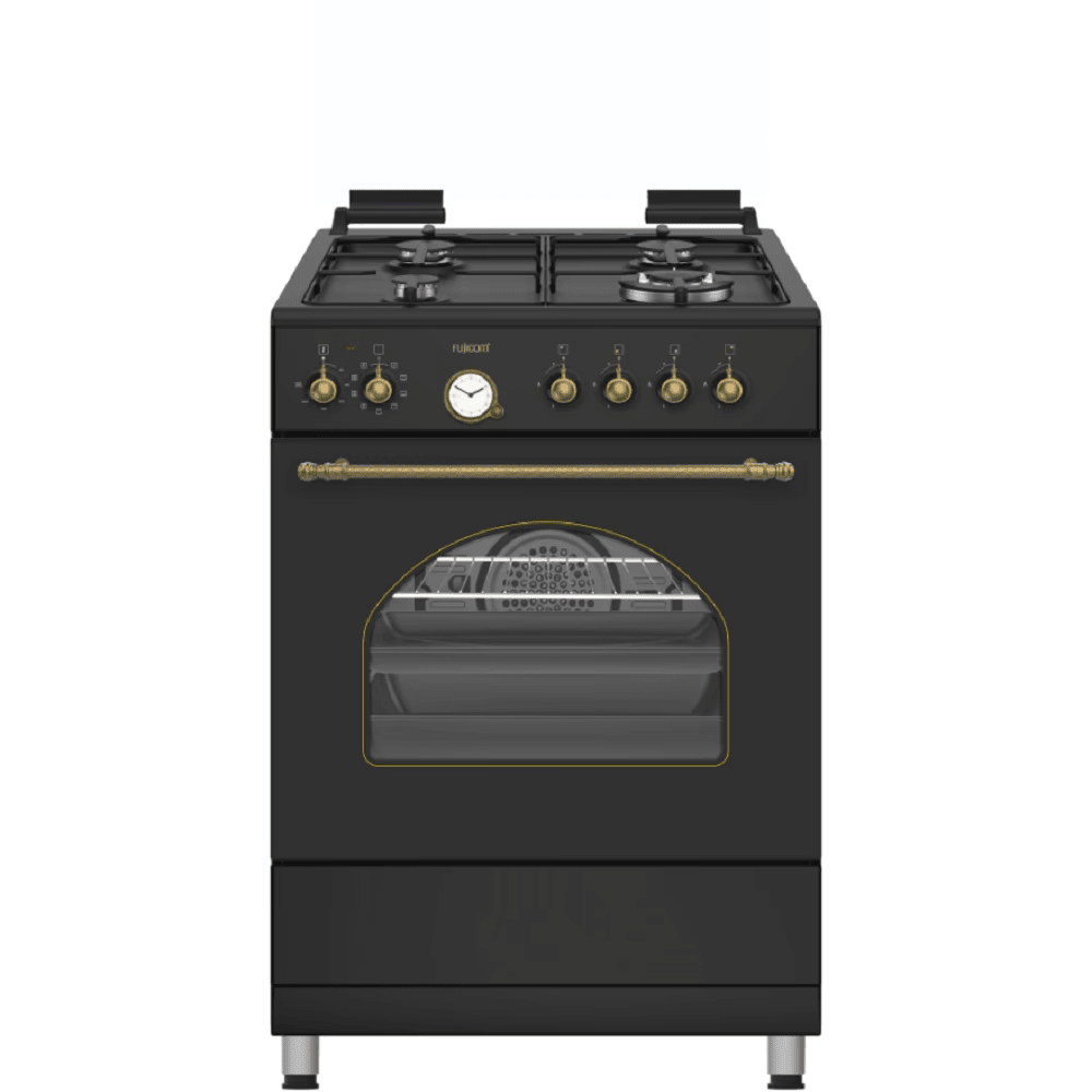 תנור משולב כיריים פוג’יקום Fujicom FJ-FSRT66MB גימור שחור מט - K.B.V