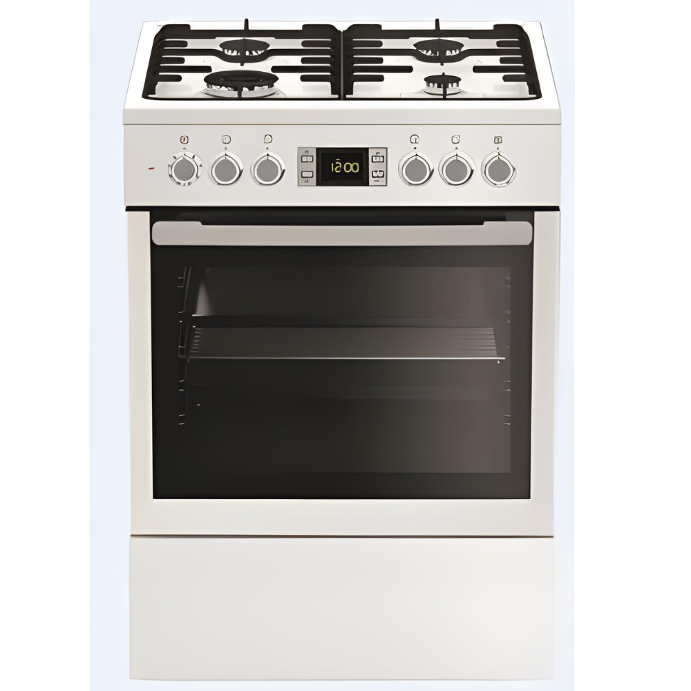 תנור אפיה עומד משולב כירים תא אפייה ענק 72 ליטר לבן בלומברג דגם HGN8333W BLOMBERG - יבואן רשמי