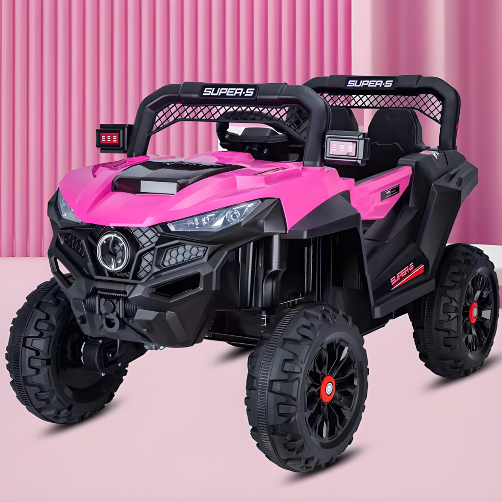 ג'יפ טרקטורון מפואר 12V דגם RSM-1036 צבע ורוד ROSSO ITALY - יבואן רשמי