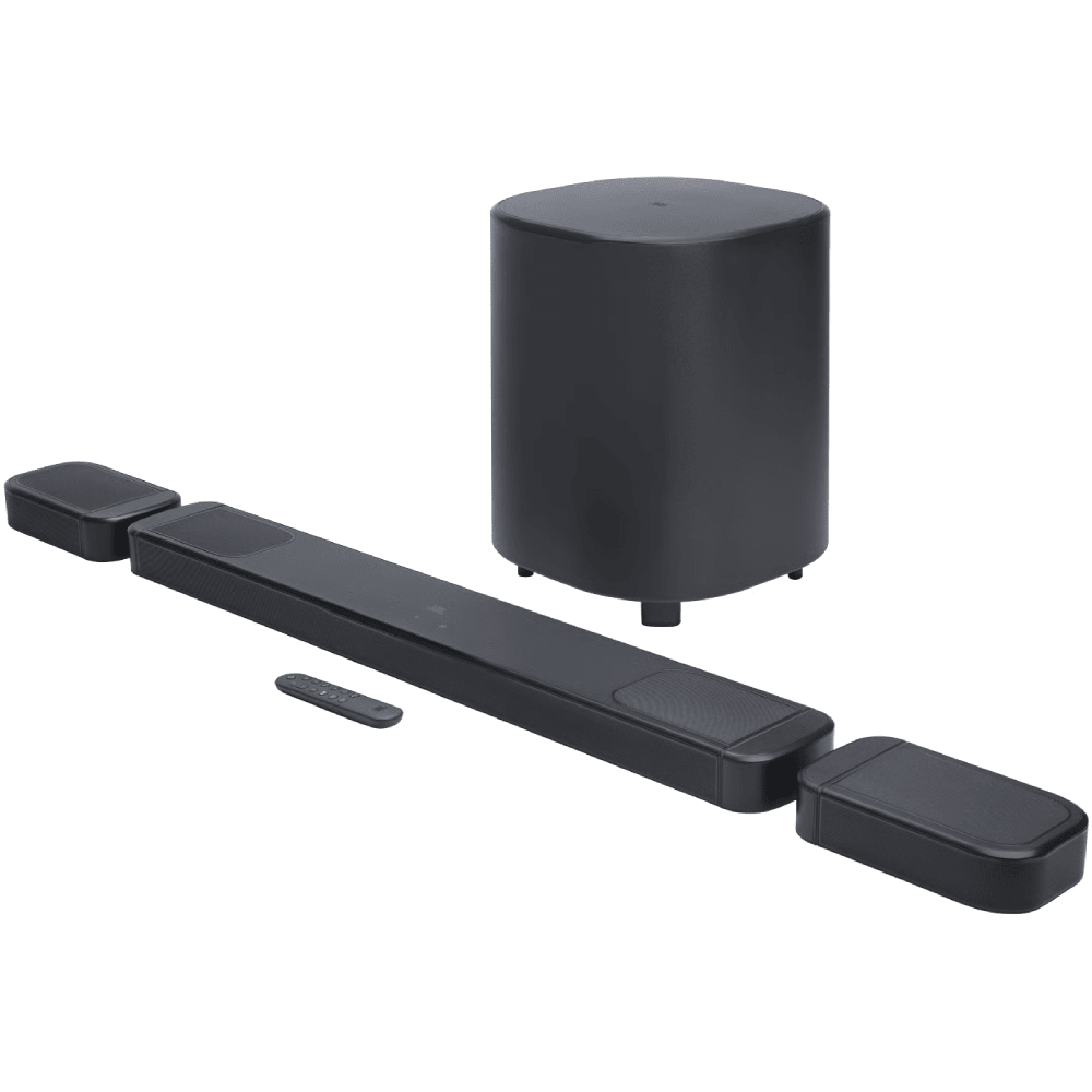 מקרן קול עם רמקולים וסאבוופר אלחוטיים JBL Bar 1000MK2 960W - צבע שחור - K.B.V